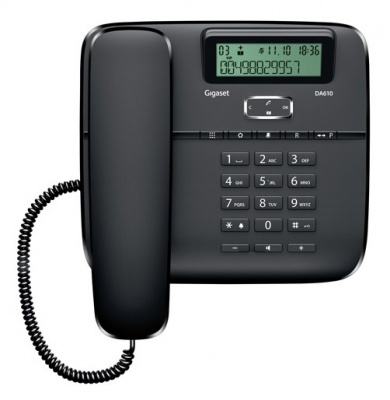 Телефон проводной Gigaset DA610 черный