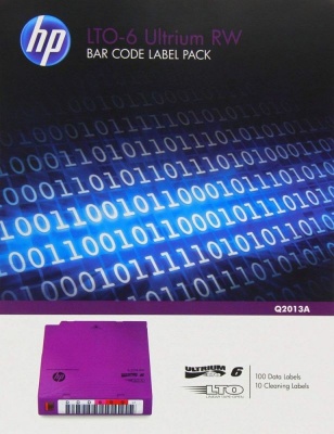 Наклейка HPE LTO-6 Ultrium RW Bar Code Pack (Q2013A)