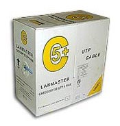 Кабель информационный Lanmaster LAN-5EUTP-PT-GY кат.5е U/UTP не экранированный 4X2X24AWG PVC внутренний 305м серый