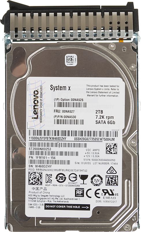 Жесткий диск Lenovo 1x2Tb SATA 7.2K 00NA526 2.5"