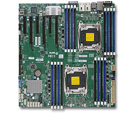 Материнская Плата SuperMicro MBD-X10DRI-T-O Soc-2011 iC612 eATX 16xDDR4 10xSATA3 SATA RAID iX540 2х10GgbEth Ret